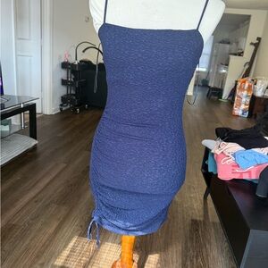 Windsor Navy Textured Mini Dress